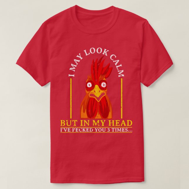 Camiseta Crazy Rooster cita sarcasmo (Diseño del anverso)