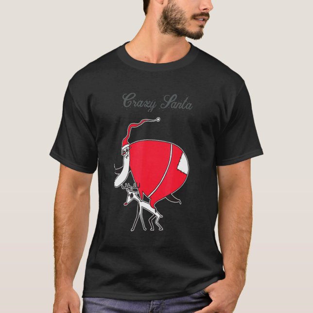 Camiseta Crazy Santa On Christmas (Anverso)
