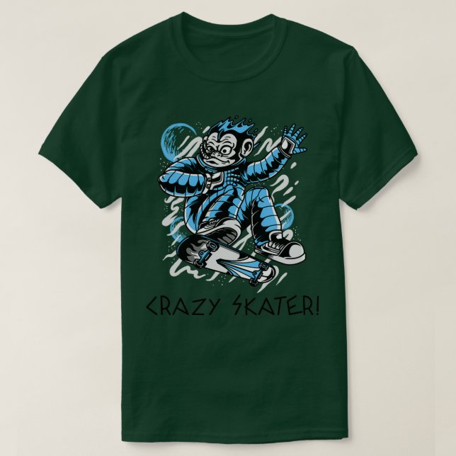 Camiseta Crazy Skater 1 (Diseño del anverso)