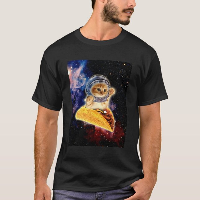 Camiseta Crazy Space Taco Cat Funny V2 (Anverso)