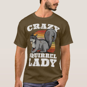 Camiseta Crazy Squirrel Lady Gray Oriental Japonés De Squir