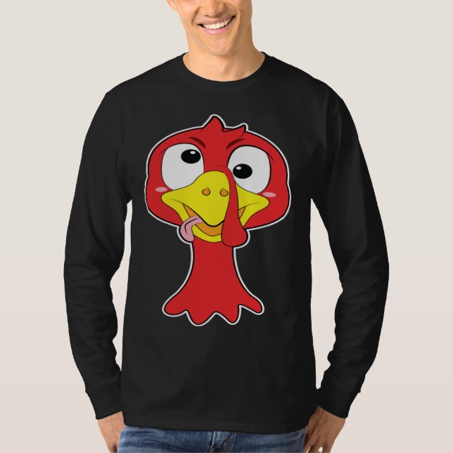 Camiseta Crazy Trippy Thanksgiving Turkey Head (Anverso)