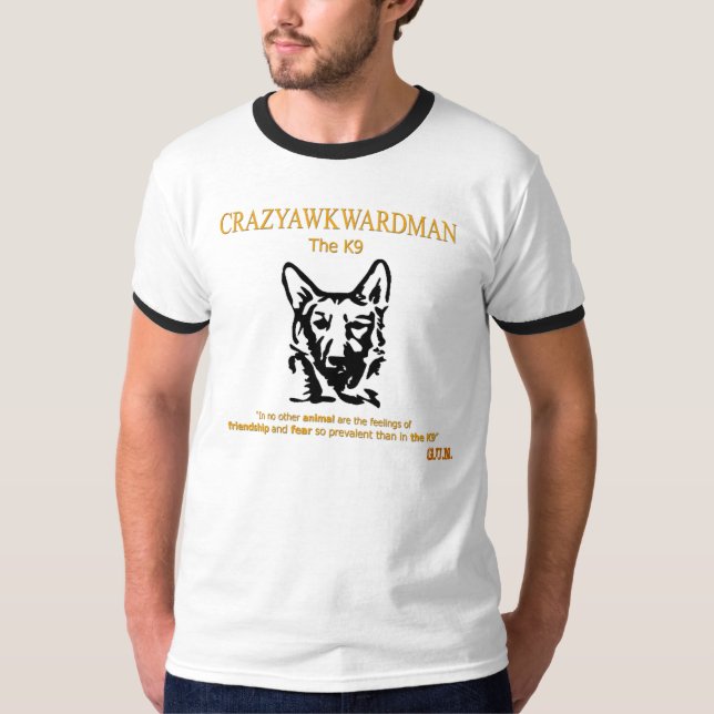 Camiseta CrazyAwkwardMan - el K9 (Anverso)