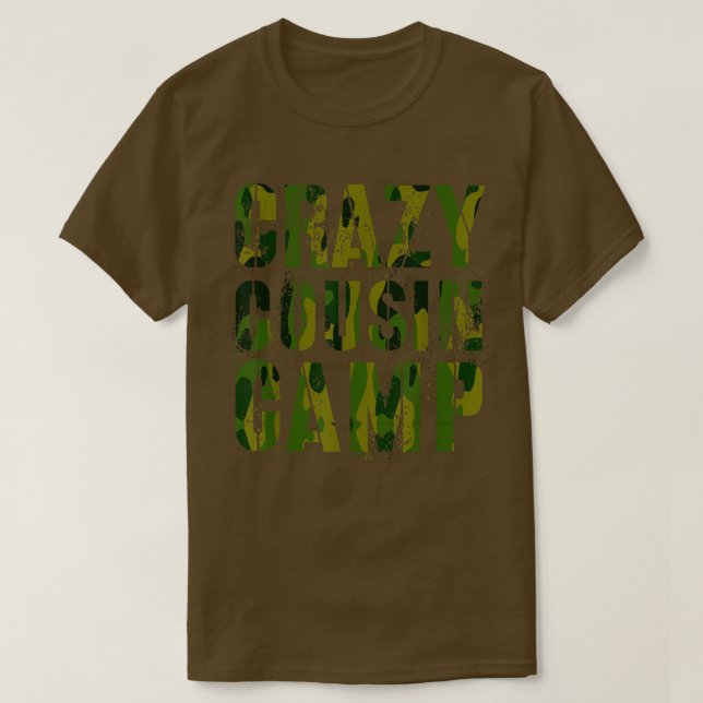Camiseta CRAZZY COUSIN CAMP Camo Graciosa Abuela Reedu (Diseño del anverso)