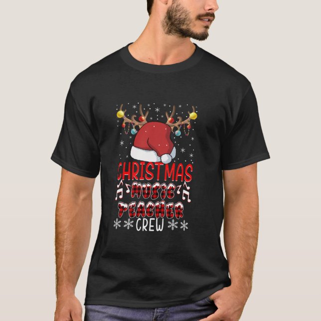 Camiseta Cre musical de Navidades de renos con leche de búf (Anverso)