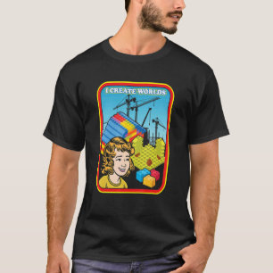 Camiseta Crea Ingeniero Maestro Constructor de Mundos Const