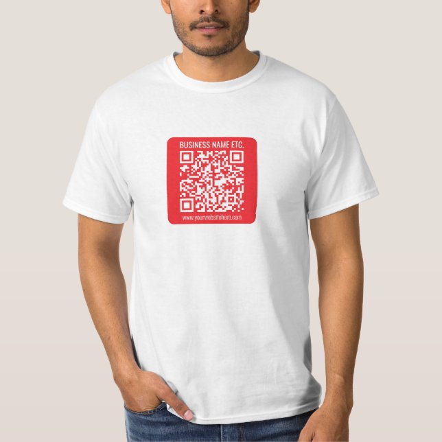 Camiseta Crea instantáneamente tu propio código QR | Rojo e (Anverso)