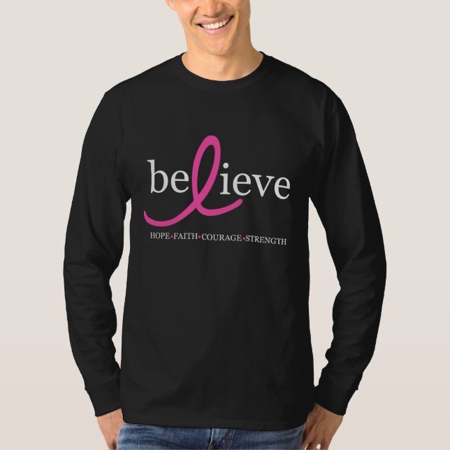 Camiseta Crea la cinta del cáncer de pecho (Anverso)
