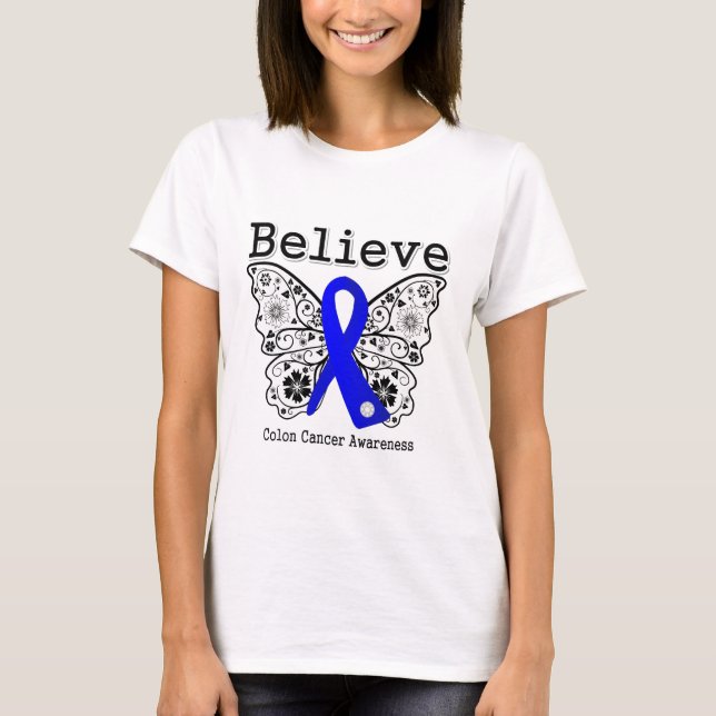 Camiseta Crea - la mariposa del cáncer de colon (Anverso)