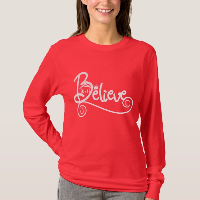 Camiseta Crea la natividad del navidad (Anverso)