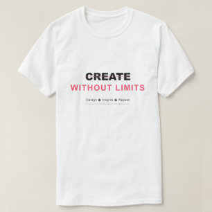 Camiseta Crea sin límites diseña inspira repite