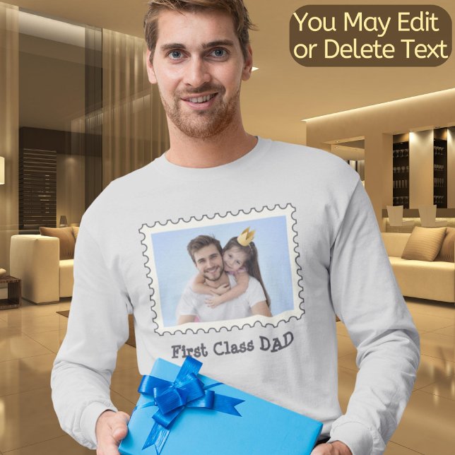 Camiseta Crea tu foto divertida de papá de primera clase (Subido por el creador)