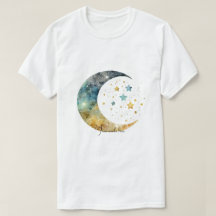 Crea tu propia acuarela Crescent Moon & Stars