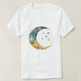 Camiseta Crea tu propia acuarela Crescent Moon & Stars