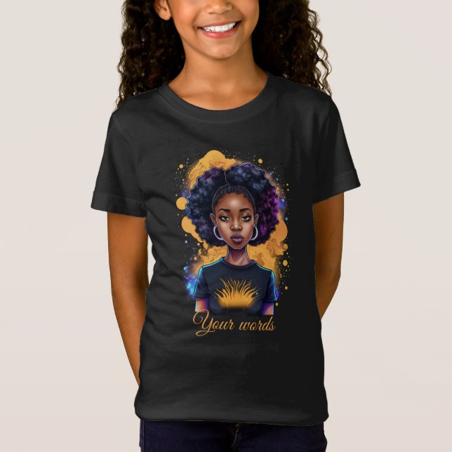 Camiseta Crea tu propia bella mujer negra (Anverso)