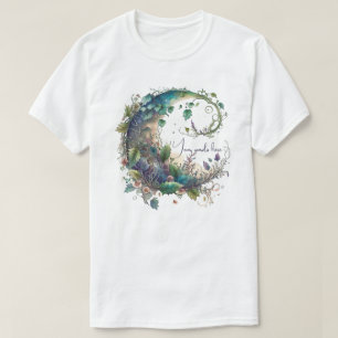 Camiseta Crea Tu Propia Boho Flor Silvestre Hiedra Luna
