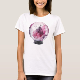 Camiseta Crea tu propia bola de cristal rosada