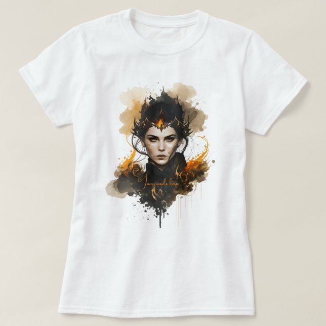 Camiseta Crea Tu Propia Bruja de Fuego (Diseño del anverso)