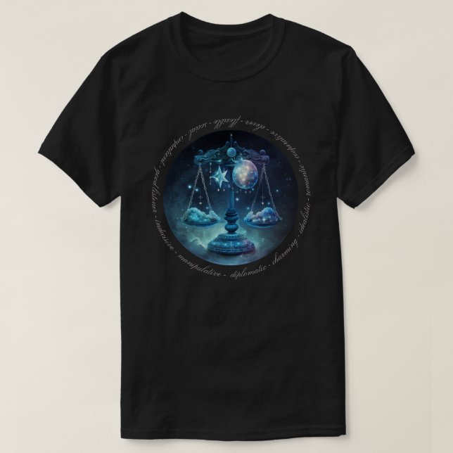 Camiseta Crea tu propia Celestial Libra Zodiac (Diseño del anverso)