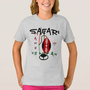 Camiseta Crea tu propia colorida Hakuna Matata linda kenian