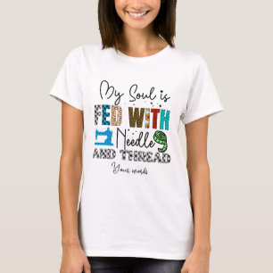 Camiseta Crea tu propia comida de alma con aguja y hilo