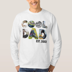 Camiseta Crea tu propia foto de 7 letras de papá genial par