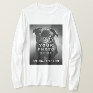 Camiseta Crea tu propia foto simple y texto personalizado