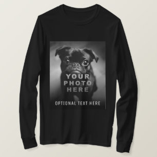 Camiseta Crea Tu Propia Foto Simple y Texto Personalizado