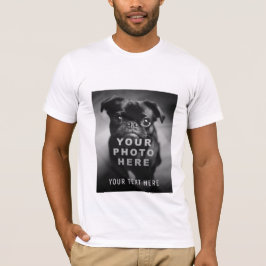 Camiseta Crea tu propia foto simple y texto personalizado