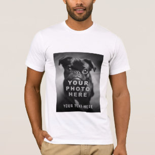 Camiseta Crea tu propia foto simple y texto personalizado