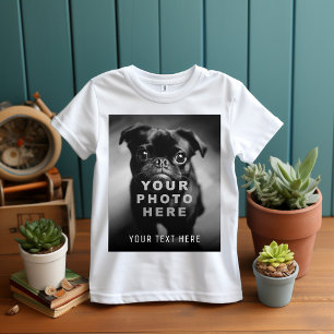 Camiseta Crea tu propia foto simple y texto personalizado