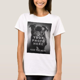 Camiseta Crea Tu Propia Foto Simple y Texto Personalizado