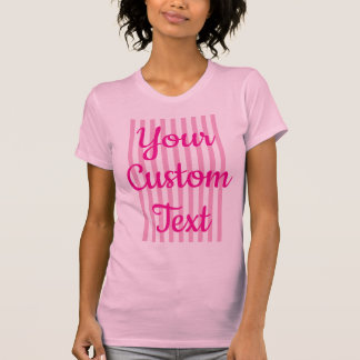 Camiseta Crea Tu Propia Franja de Tipografía Rosa Fucsia