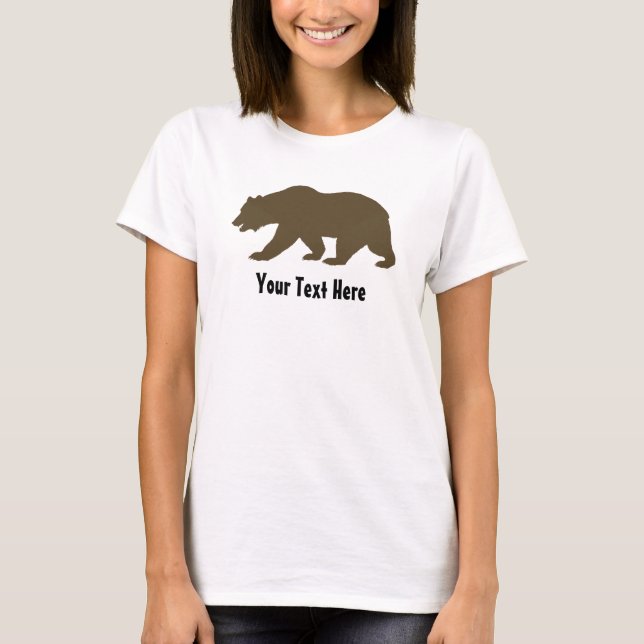 Camiseta Crea tu propia graciosa mamá nombre de oso camiset (Anverso)