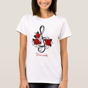 Camiseta Crea tu propia limpieza de problemas y rosas rojas