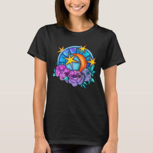 Camiseta Crea tu propia luna, estrellas y rosas lindas