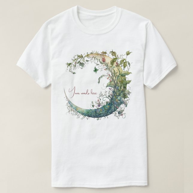 Camiseta Crea tu propia Luna Floral Boho (Diseño del anverso)