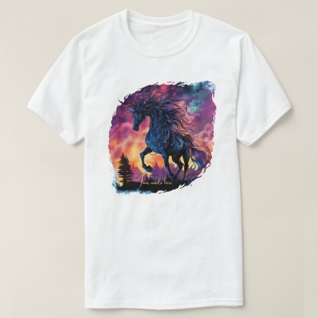 Camiseta Crea tu propia magia de caballo oscuro pirois (Diseño del anverso)