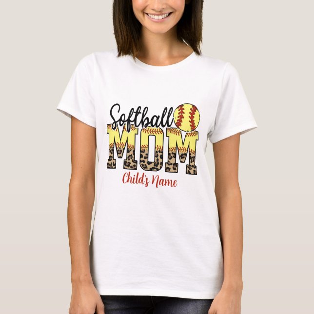 Camiseta Crea tu propia mamá de Softbol (Anverso)