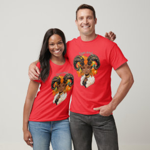 Camiseta Crea Tu Propia Mujer Afroamericana Aries
