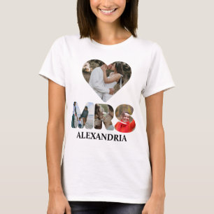 Camiseta Crea tu propia pareja de fotos de Mr. y Mrs.