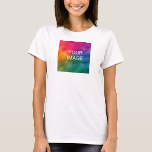 Camiseta Crea tu propia plantilla blanca elegante y moderna