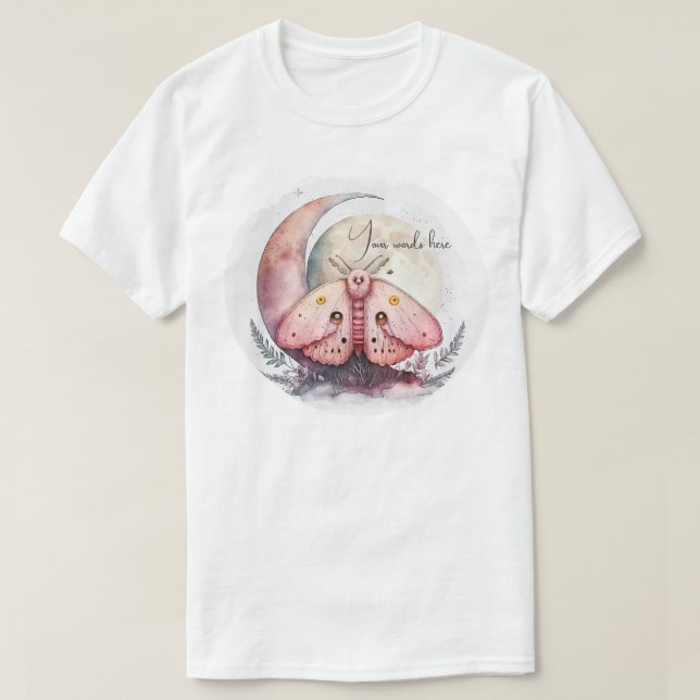 Camiseta Crea Tu Propia Polilla de Luna Rosa (Diseño del anverso)