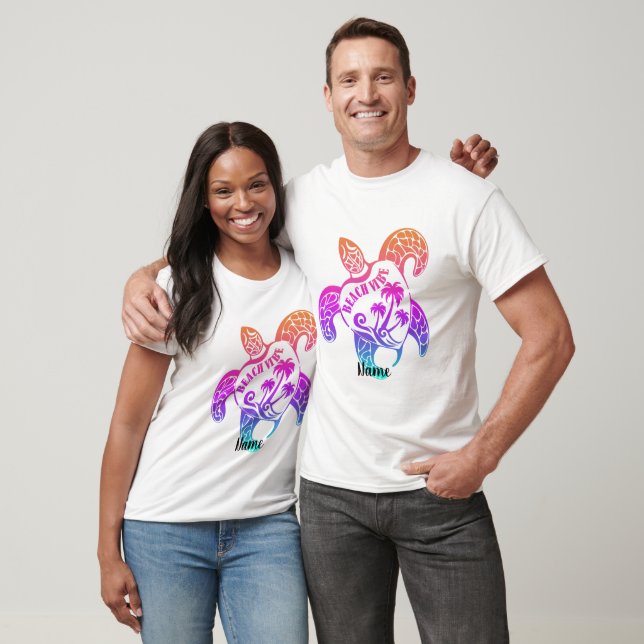 Camiseta Crea tu propia tortuga de vibración de playa (Unisexo)