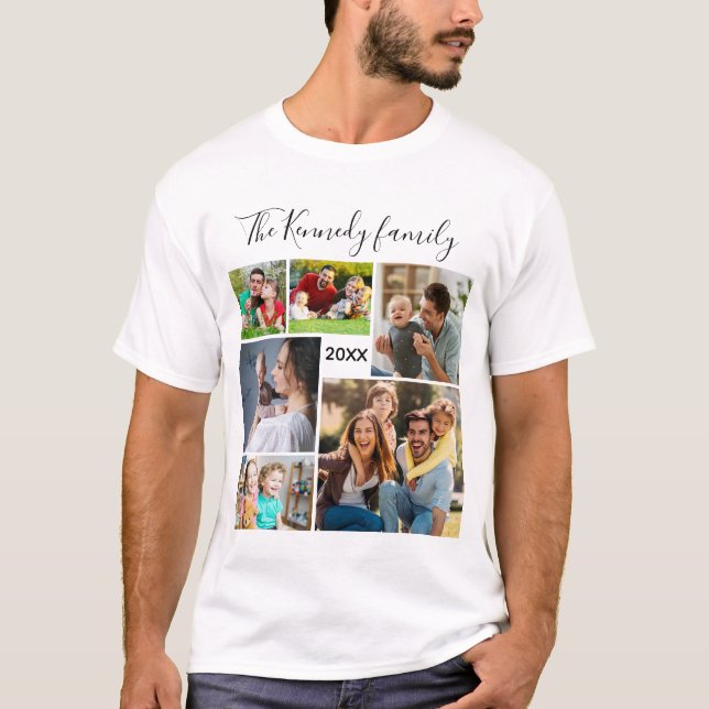Camiseta Crea tu propia Vacación Familiar de 6 Collages de  (Anverso)