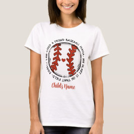 Camiseta Crea tu propia y orgullosa madre de béisbol