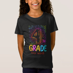 Camiseta Crea tu propio 4º Grader colorido