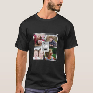 Camiseta Crea tu propio 4 Collages de fotos mejor padre