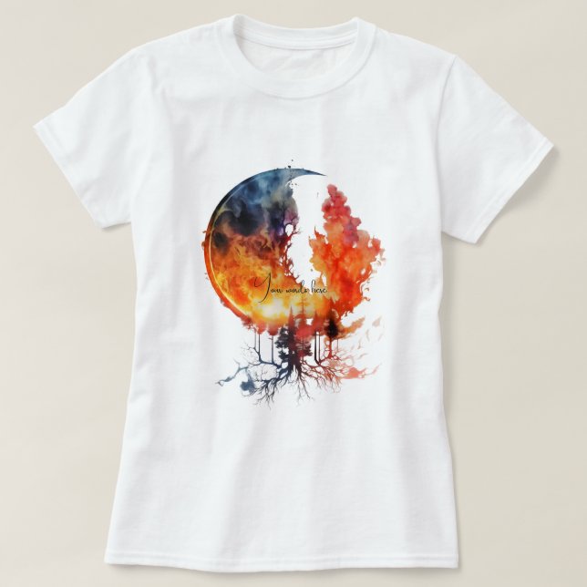 Camiseta Crea tu propio árbol de luna quemada (Diseño del anverso)