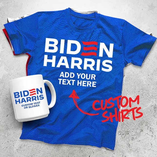 Camiseta Crea tu propio Biden Harris 2024 (Customize Biden Harris T-shirts from Politiclothes.com
Choose PERSONALIZE > ENTER TEXT or EDIT )